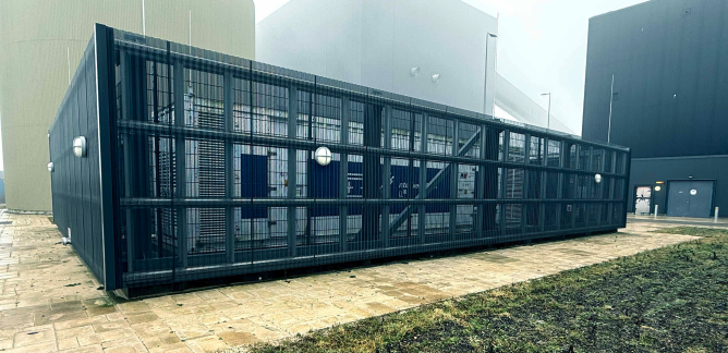 Containerized power units with ventilation systems outdoors. Containerized power units with ventilation systems outdoors.